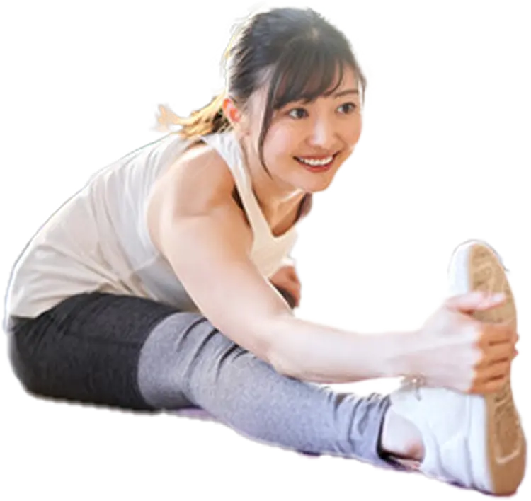ストレッチをする女性